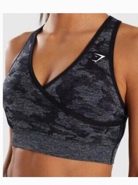Gymshark Black Camo Sports Bra